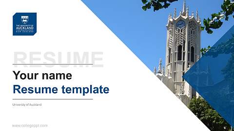 University of Auckland Resume PPT Template