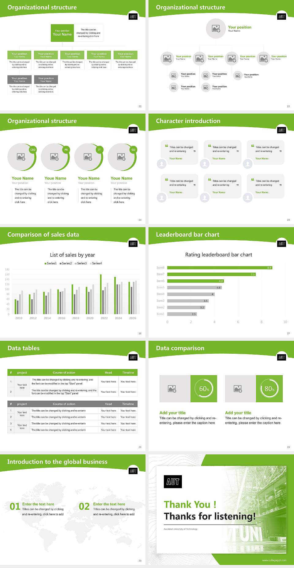Auckland University of Technology Academic Presentation/Research Findings Report PPT Template4:3 ratio PPT effect preview image4