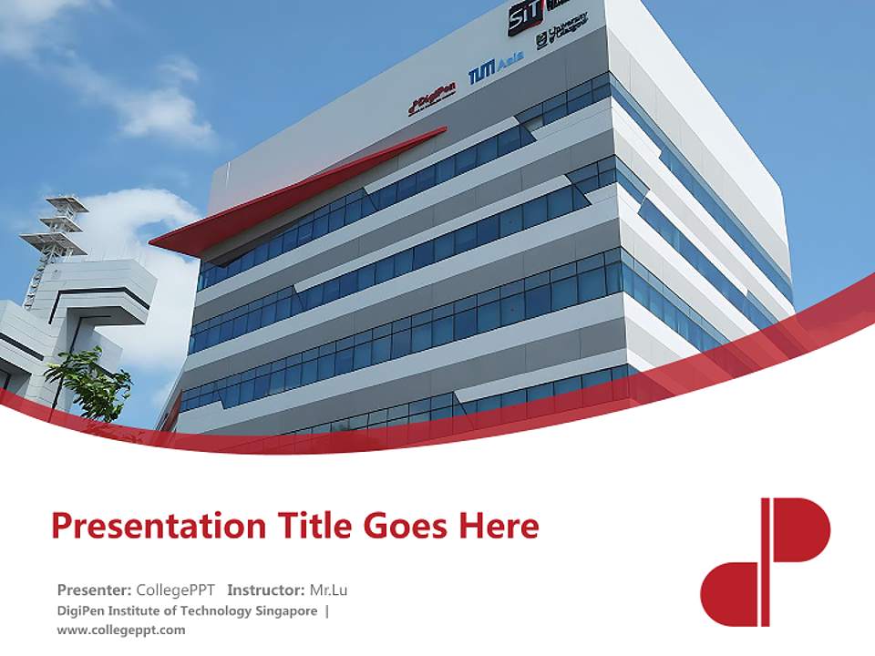 DigiPen Institute of Technology Singapore Course/Courseware Creation PPT Template4:3 ratio PPT effect preview image5