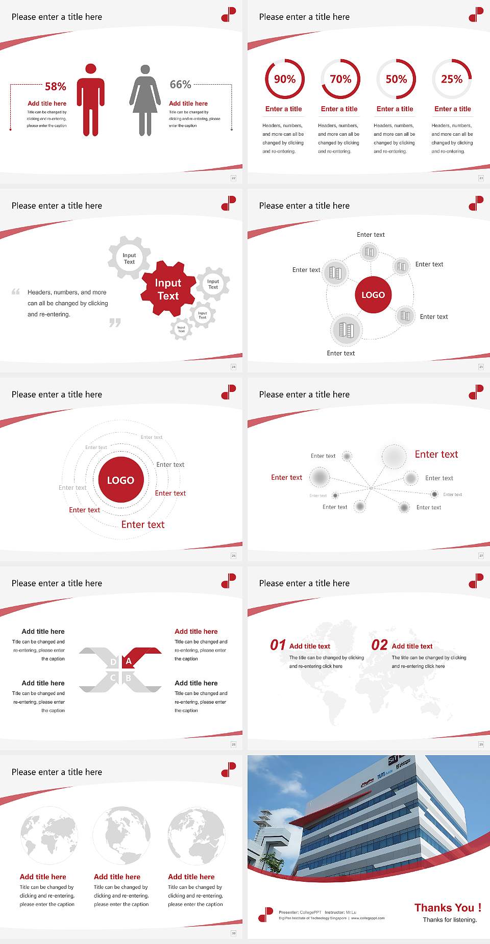 DigiPen Institute of Technology Singapore Course/Courseware Creation PPT Template4:3 ratio PPT effect preview image4