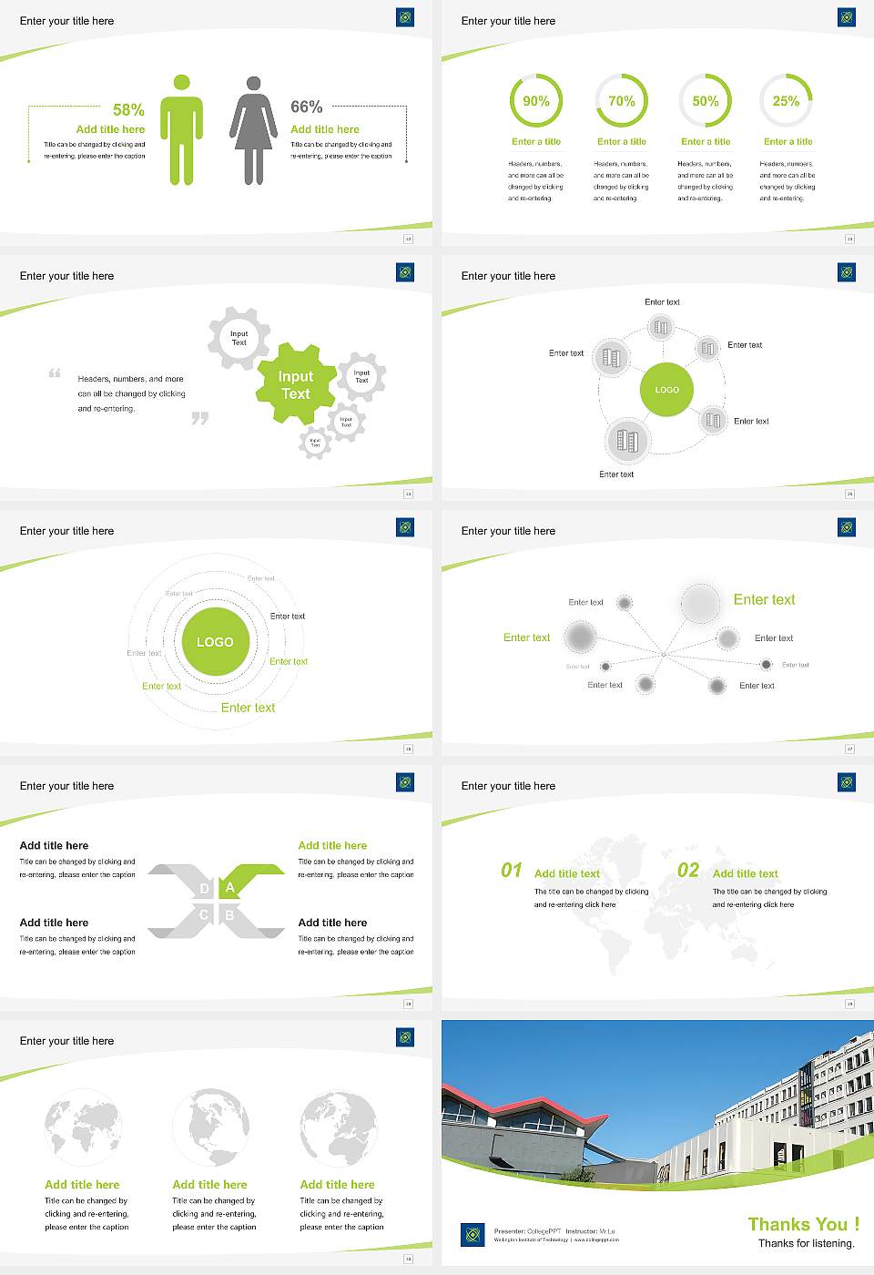 Wellington Institute of Technology Course/Courseware Creation PPT Template16:9 ratio PPT effect preview image4