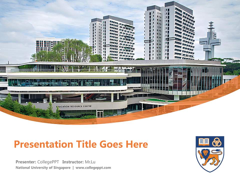 National University of Singapore Course/Courseware Creation PPT Template4:3 ratio PPT effect preview image5