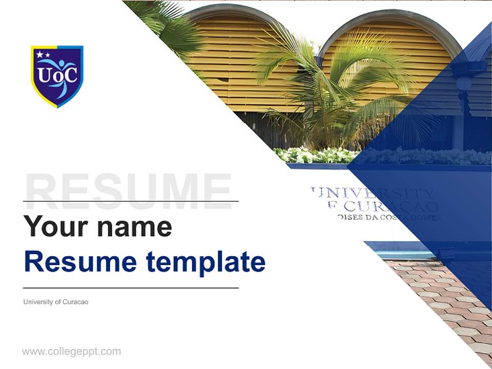 University of Curacao Resume PPT Template4:3 ratio PPT effect preview image5