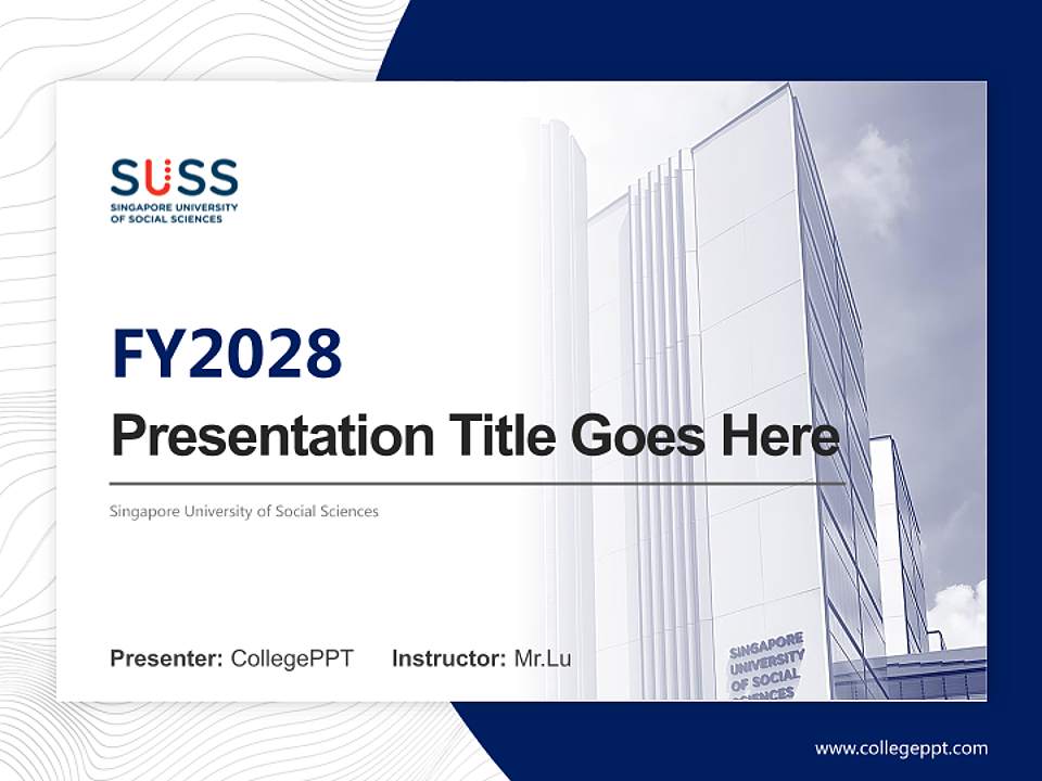 Singapore University of Social Sciences Academic Presentation/Research Findings Report PPT Template4:3 ratio PPT effect preview image5