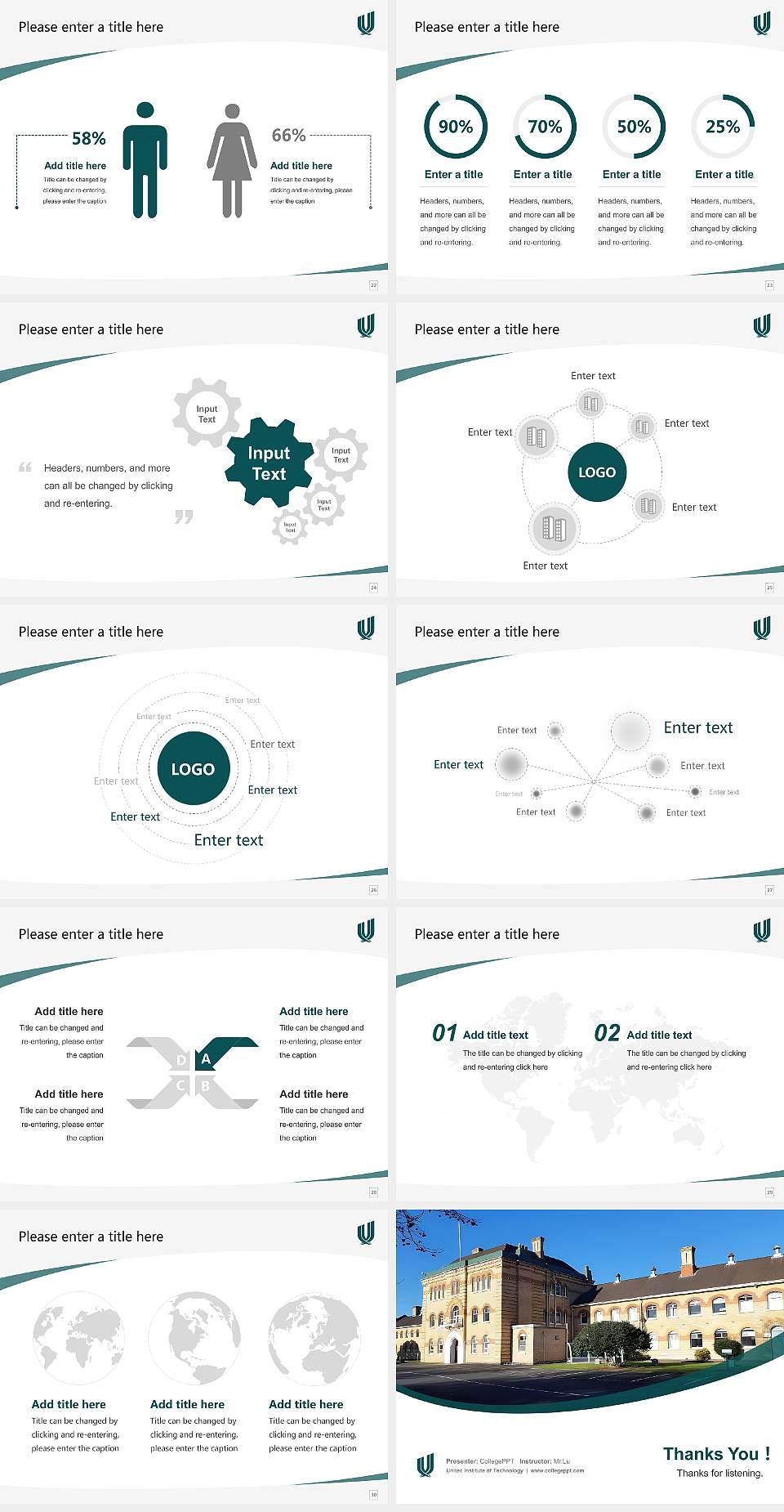 Unitec Institute of Technology Course/Courseware Creation PPT Template4:3 ratio PPT effect preview image4