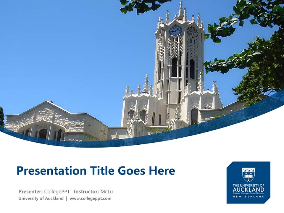 University of Auckland Course/Courseware Creation PPT Template4:3 ratio PPT effect preview image5