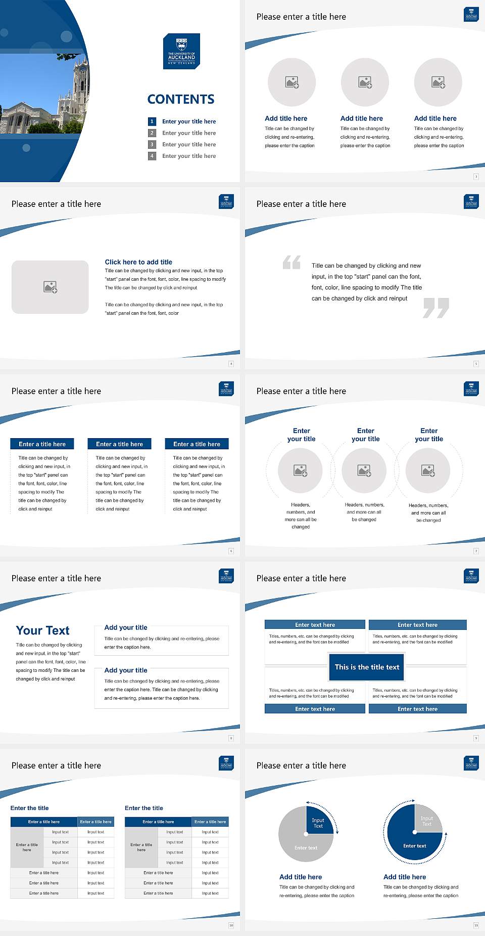 University of Auckland Course/Courseware Creation PPT Template4:3 ratio PPT effect preview image2
