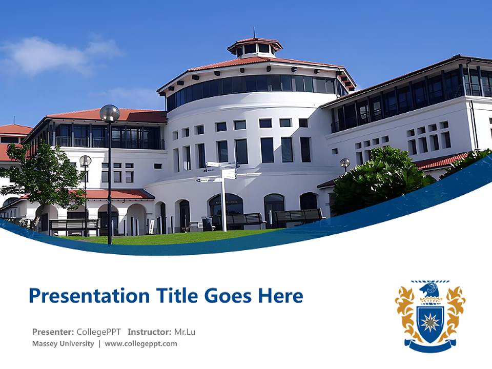 Massey University Course/Courseware Creation PPT Template4:3 ratio PPT effect preview image5