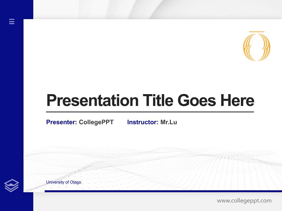 University of Otago Thesis Proposal/Graduation Defense PPT Template4:3 ratio PPT effect preview image5