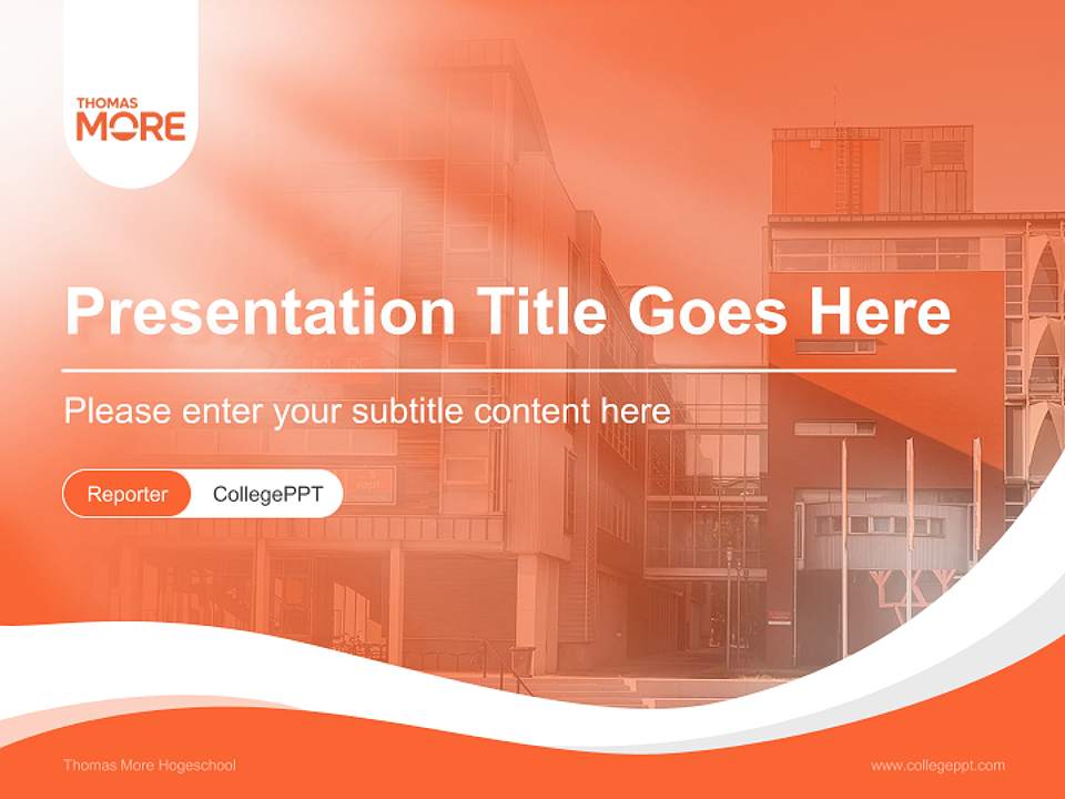 Thomas More Hogeschool Lecture Sharing and Networking Event PPT Template4:3 ratio PPT effect preview image4