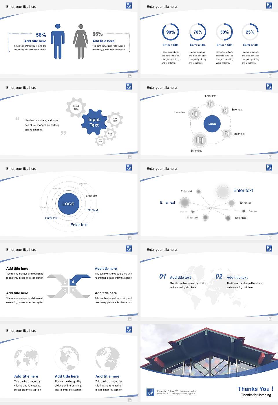 Eastern Institute of Technology Course/Courseware Creation PPT Template16:9 ratio PPT effect preview image4