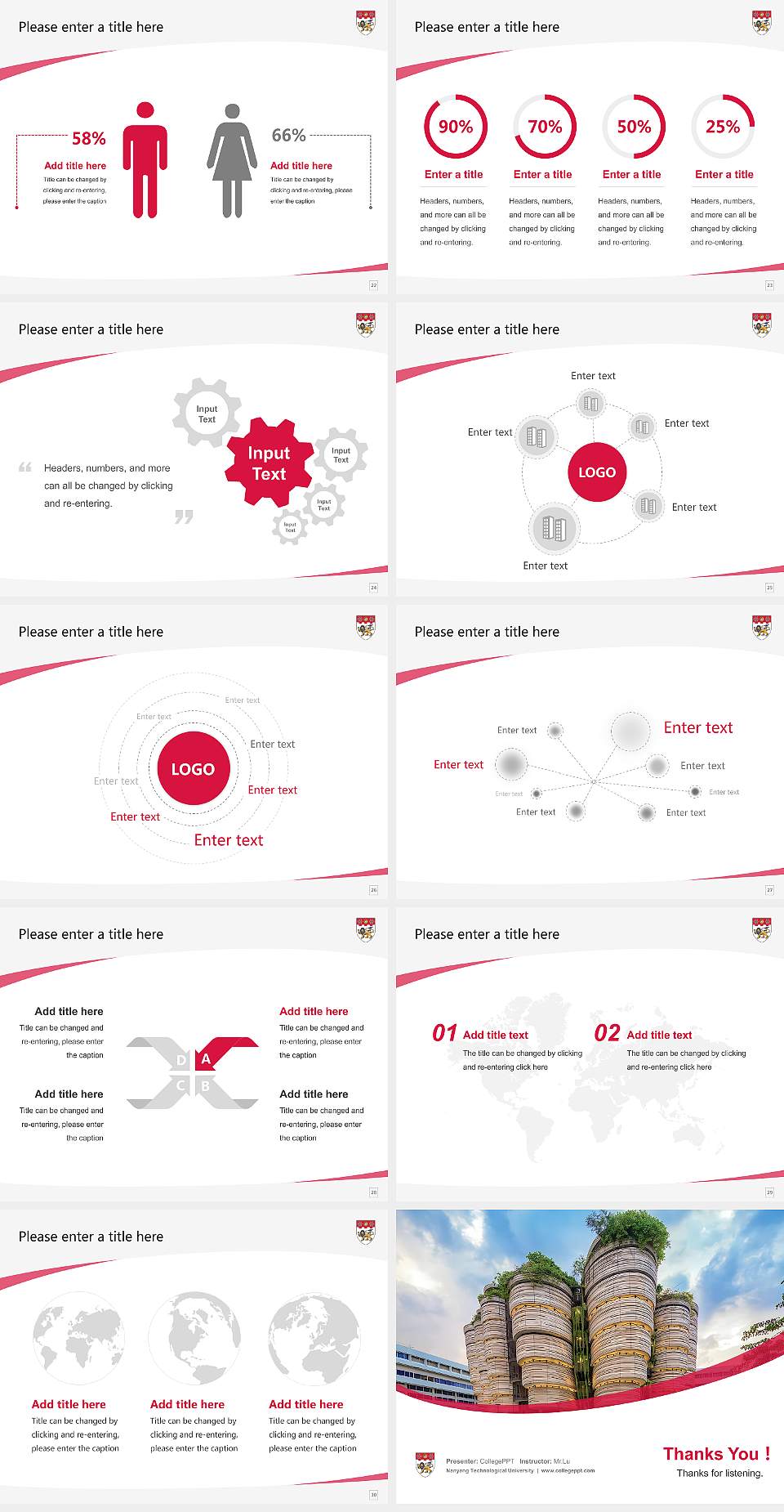 Nanyang Technological University Course/Courseware Creation PPT Template4:3 ratio PPT effect preview image4