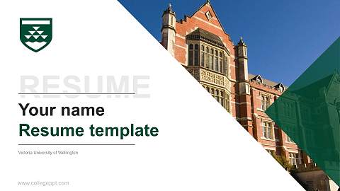 Victoria University of Wellington Resume PPT Template