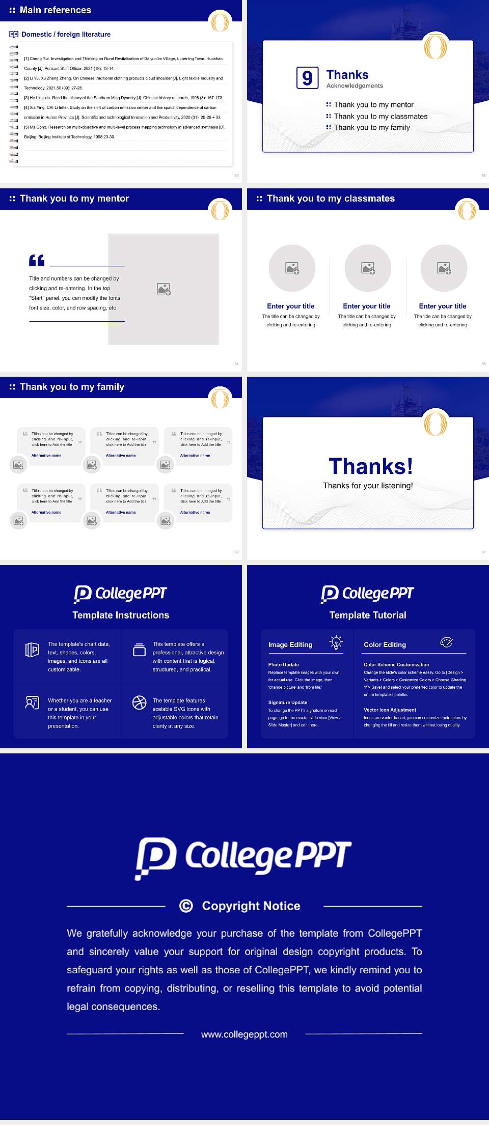 University of Otago Graduation Thesis Defense PPT Template4:3 ratio PPT effect preview image7