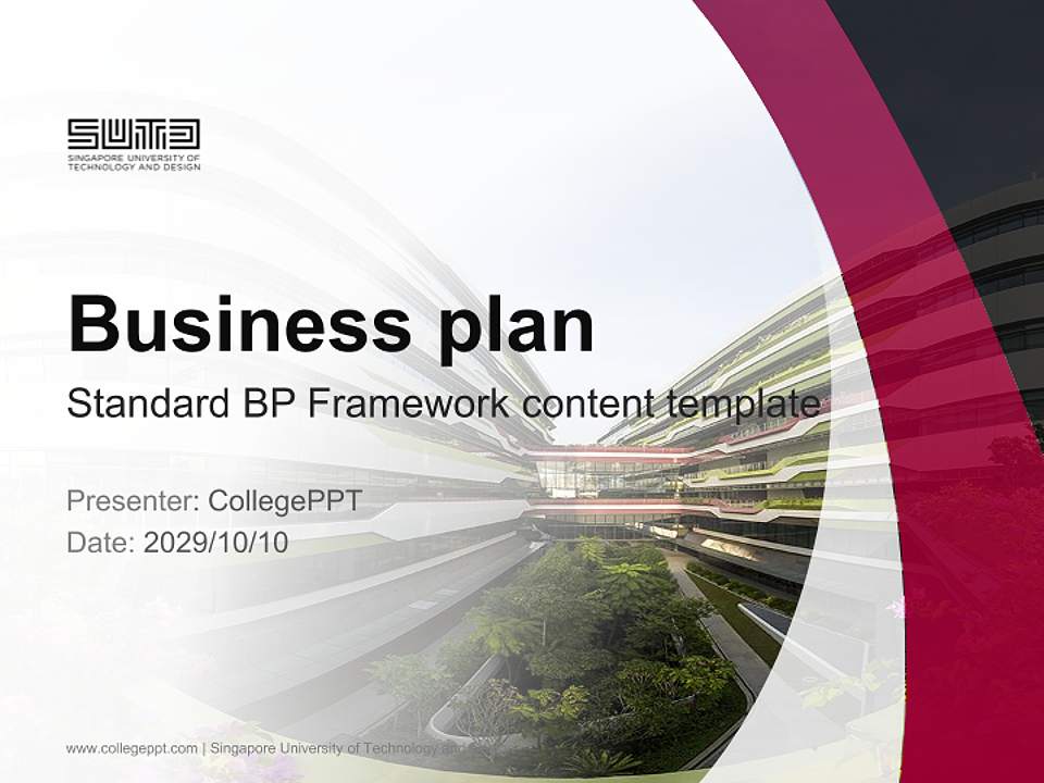 Singapore University of Technology and Design Competition/Entrepreneurship Contest PPT Template4:3 ratio PPT effect preview image9