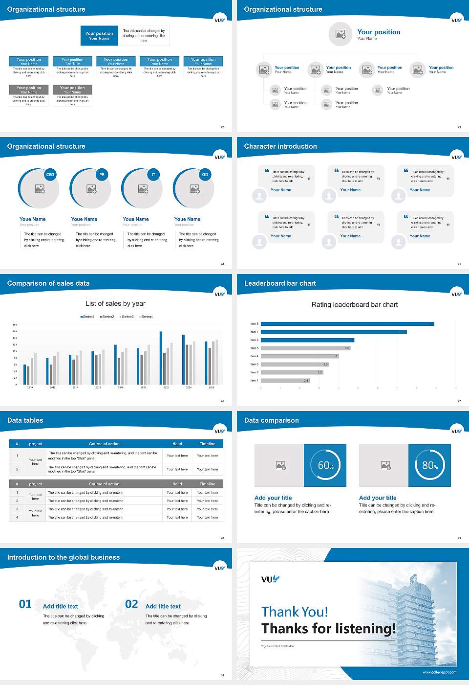 Vrije Universiteit Amsterdam Academic Presentation/Research Findings Report PPT Template16:9 ratio PPT effect preview image4