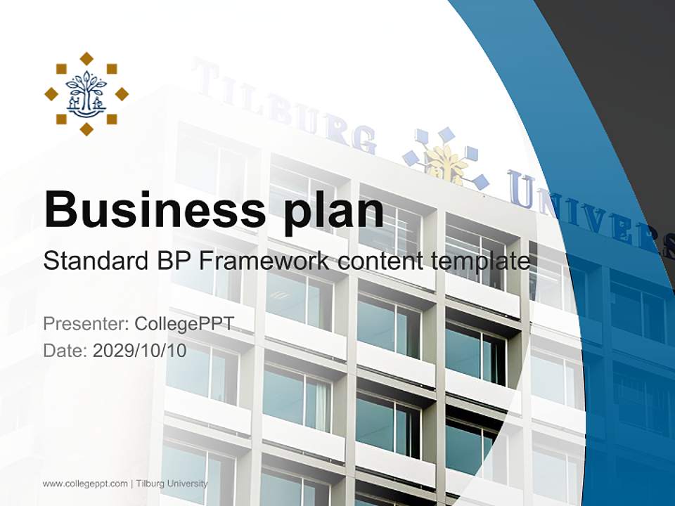 Tilburg University Competition/Entrepreneurship Contest PPT Template4:3 ratio PPT effect preview image9