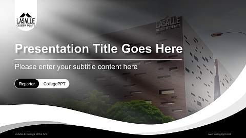 LASALLE College of the Arts Lecture Sharing and Networking Event PPT Template