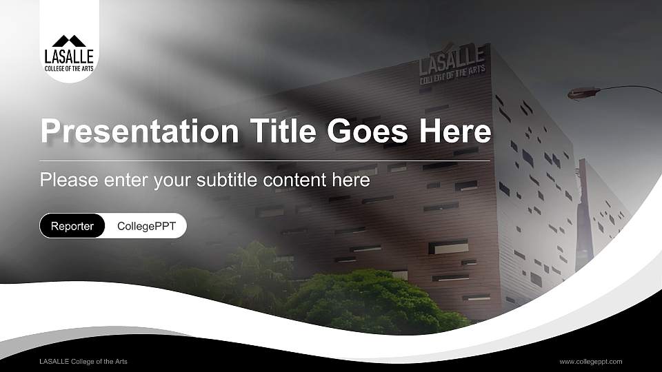 LASALLE College of the Arts Lecture Sharing and Networking Event PPT Template16:9 ratio PPT effect preview image