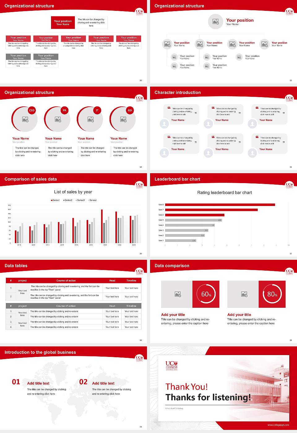 University of Canterbury Academic Presentation/Research Findings Report PPT Template16:9 ratio PPT effect preview image4