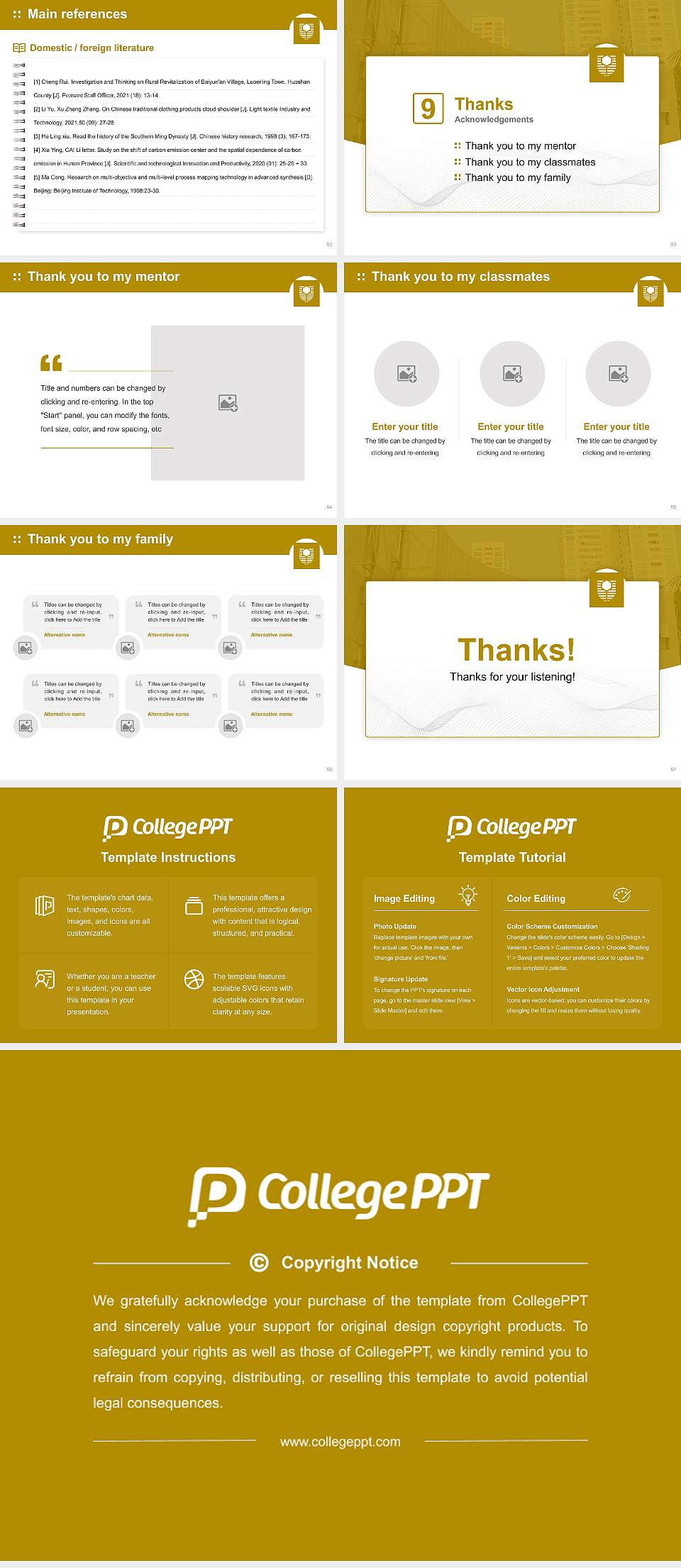 Curtin Singapore Graduation Thesis Defense PPT Template4:3 ratio PPT effect preview image7