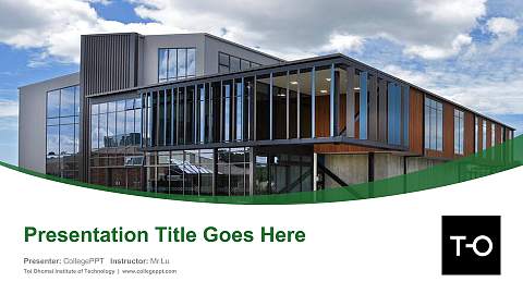 Toi Ohomai Institute of Technology Course/Courseware Creation PPT Template