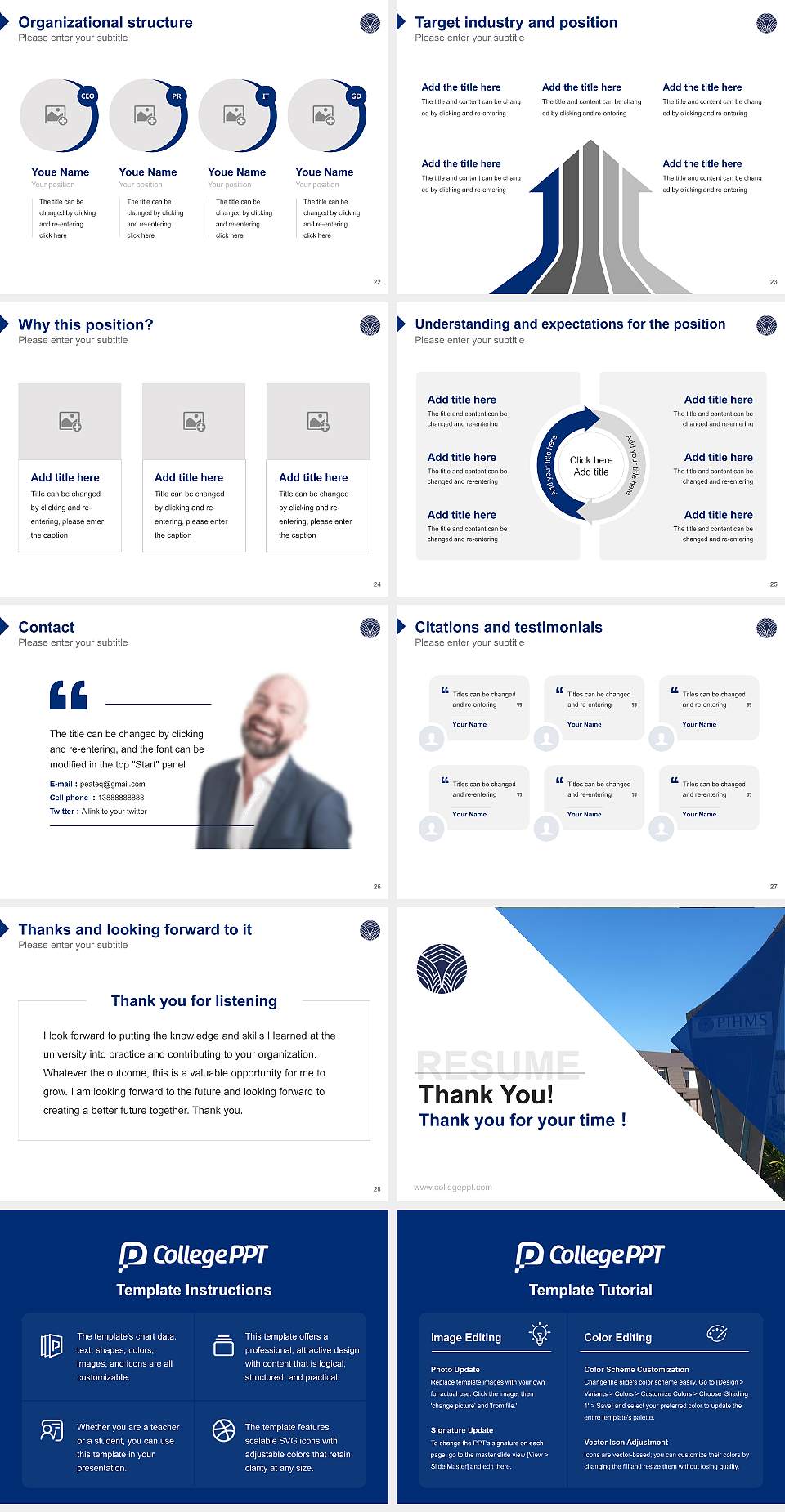 Pacific International Hotel Management School Resume PPT Template4:3 ratio PPT effect preview image4