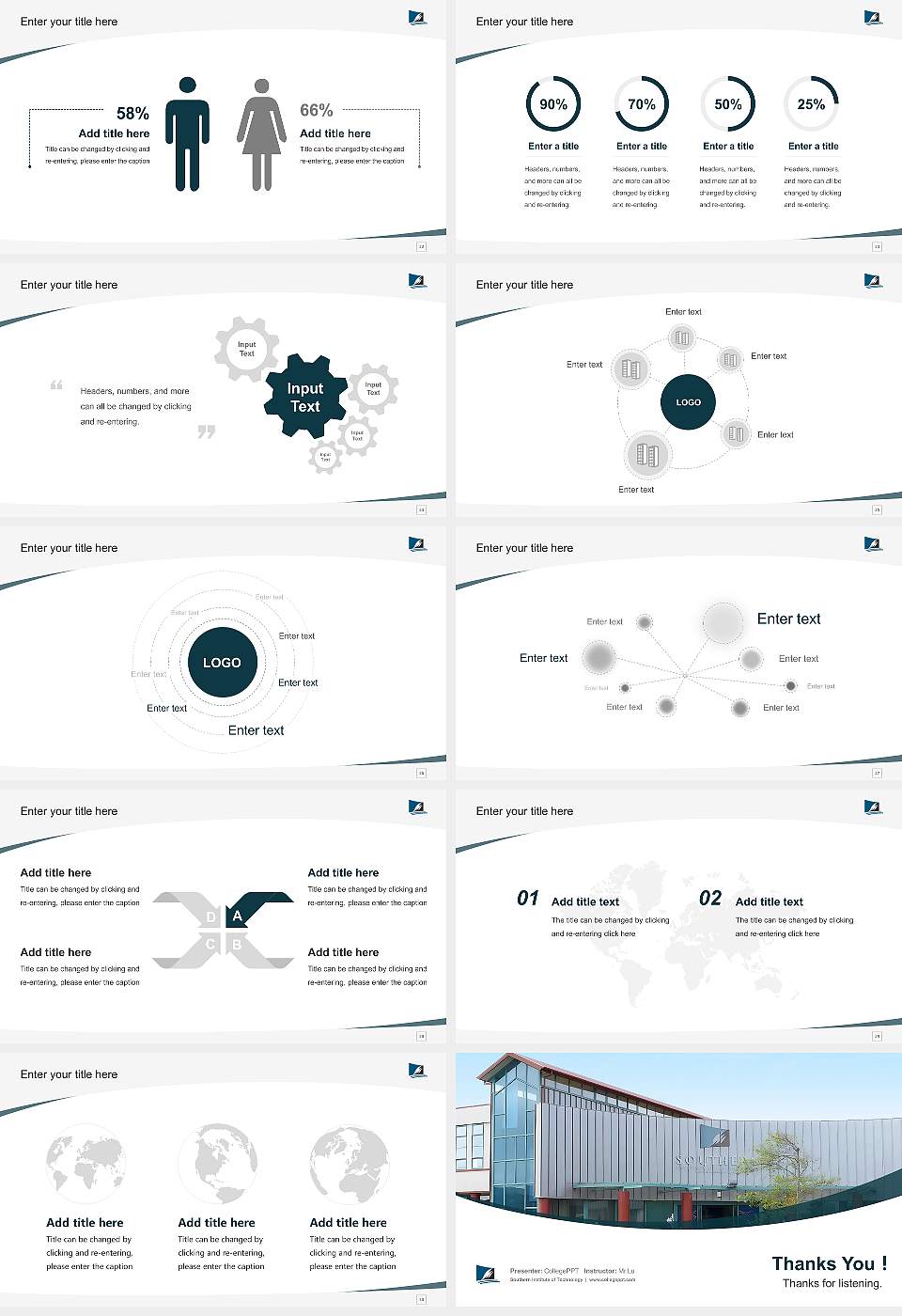 Southern Institute of Technology Course/Courseware Creation PPT Template16:9 ratio PPT effect preview image4