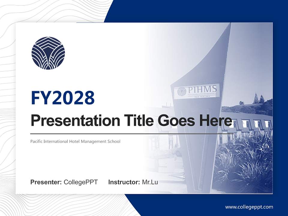 Pacific International Hotel Management School Academic Presentation/Research Findings Report PPT Template4:3 ratio PPT effect preview image5