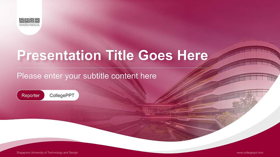 Singapore University of Technology and Design Lecture Sharing and Networking Event PPT Template16:9 ratio PPT effect preview image