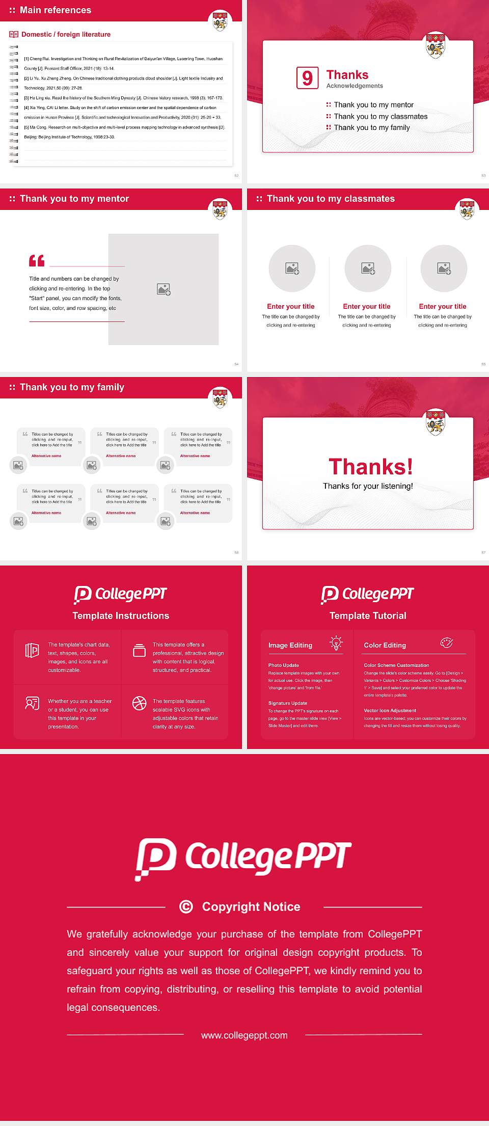 Nanyang Technological University Graduation Thesis Defense PPT Template4:3 ratio PPT effect preview image7