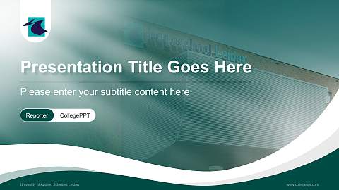 University of Applied Sciences Leiden Lecture Sharing and Networking Event PPT Template