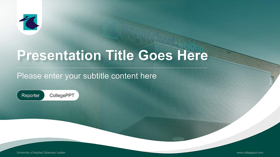 University of Applied Sciences Leiden Lecture Sharing and Networking Event PPT Template16:9 ratio PPT effect preview image