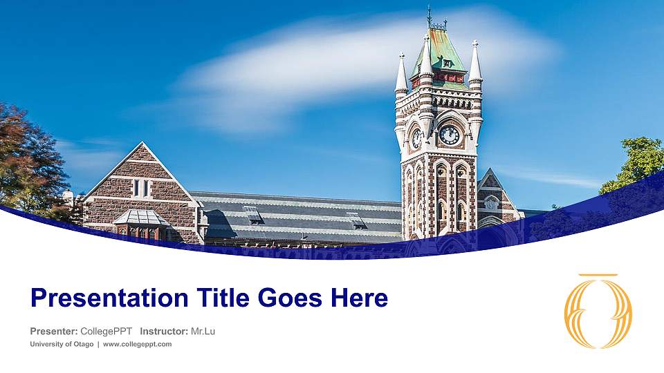 University of Otago Course/Courseware Creation PPT Template16:9 ratio PPT effect preview image