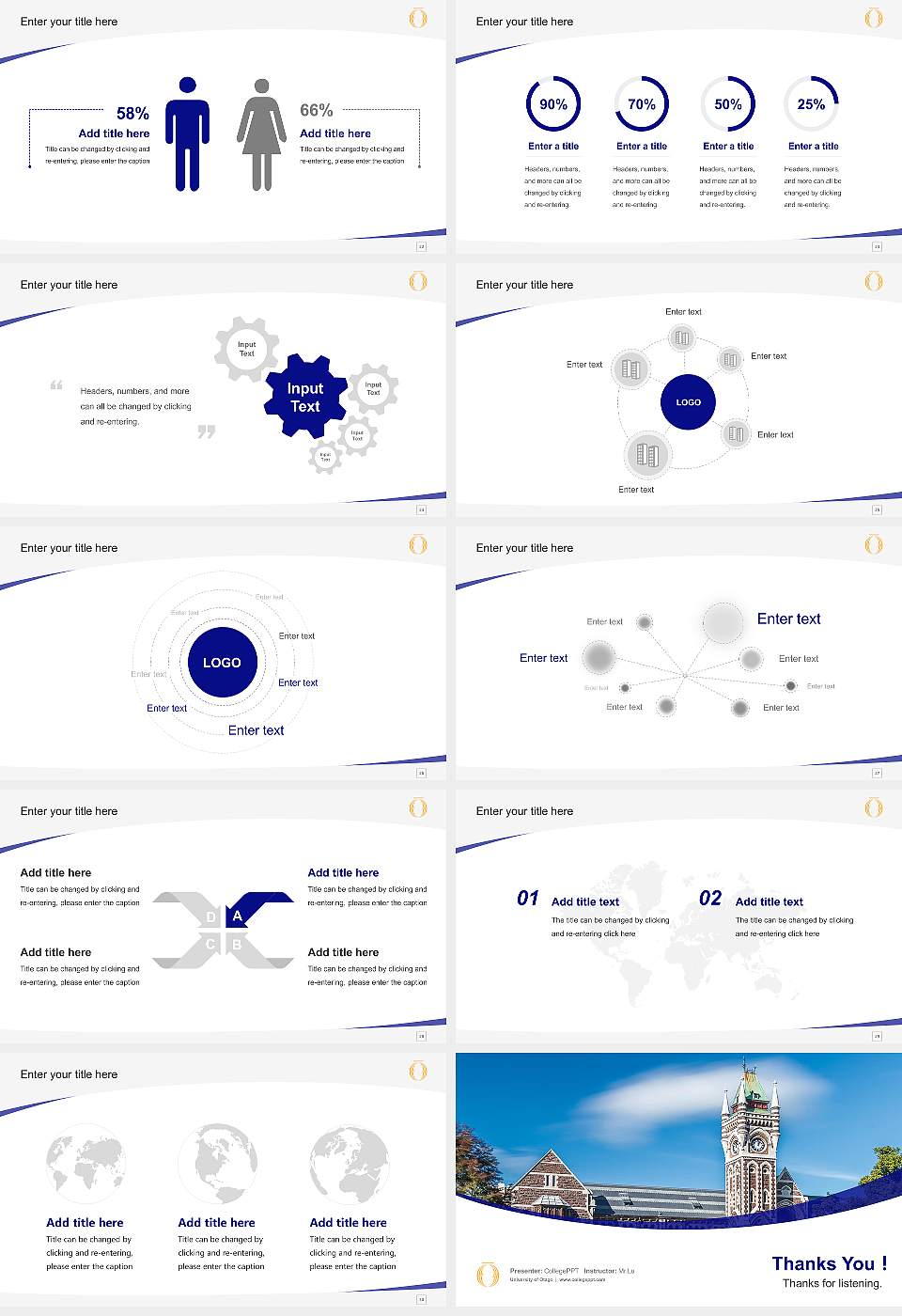 University of Otago Course/Courseware Creation PPT Template16:9 ratio PPT effect preview image4