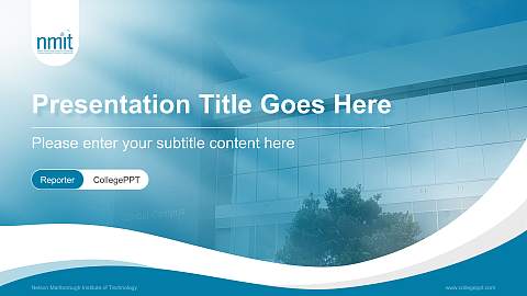 Nelson Marlborough Institute of Technology Lecture Sharing and Networking Event PPT Template