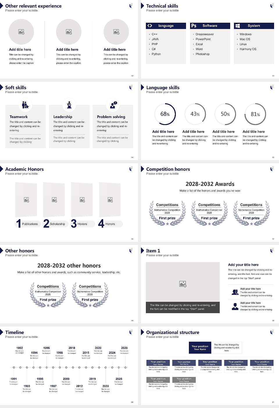 Singapore Management University Resume PPT Template16:9 ratio PPT effect preview image3
