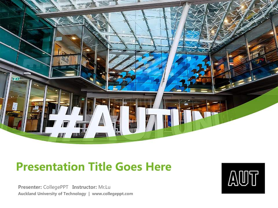 Auckland University of Technology Course/Courseware Creation PPT Template4:3 ratio PPT effect preview image5