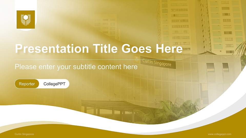 Curtin Singapore Lecture Sharing and Networking Event PPT Template16:9 ratio PPT effect preview image