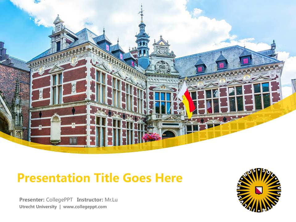Utrecht University Course/Courseware Creation PPT Template4:3 ratio PPT effect preview image5