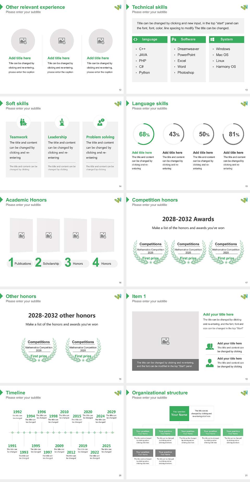 Whitireia New Zealand Resume PPT Template4:3 ratio PPT effect preview image3