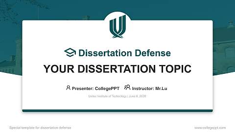 Unitec Institute of Technology Graduation Thesis Defense PPT Template
