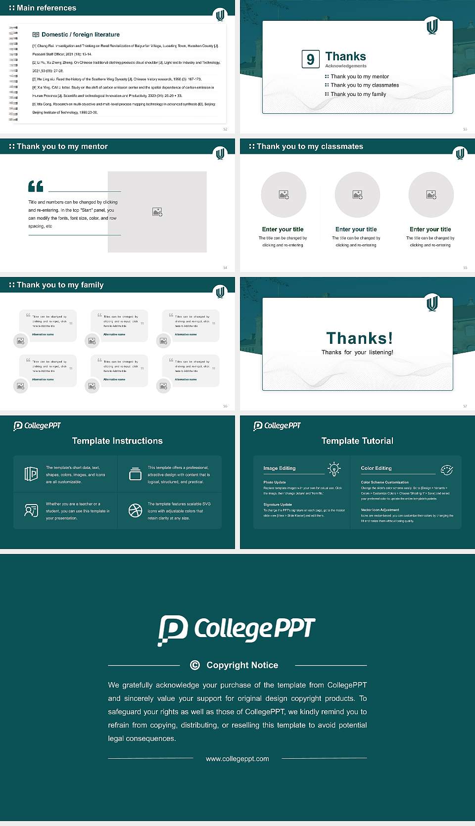 Unitec Institute of Technology Graduation Thesis Defense PPT Template16:9 ratio PPT effect preview image7