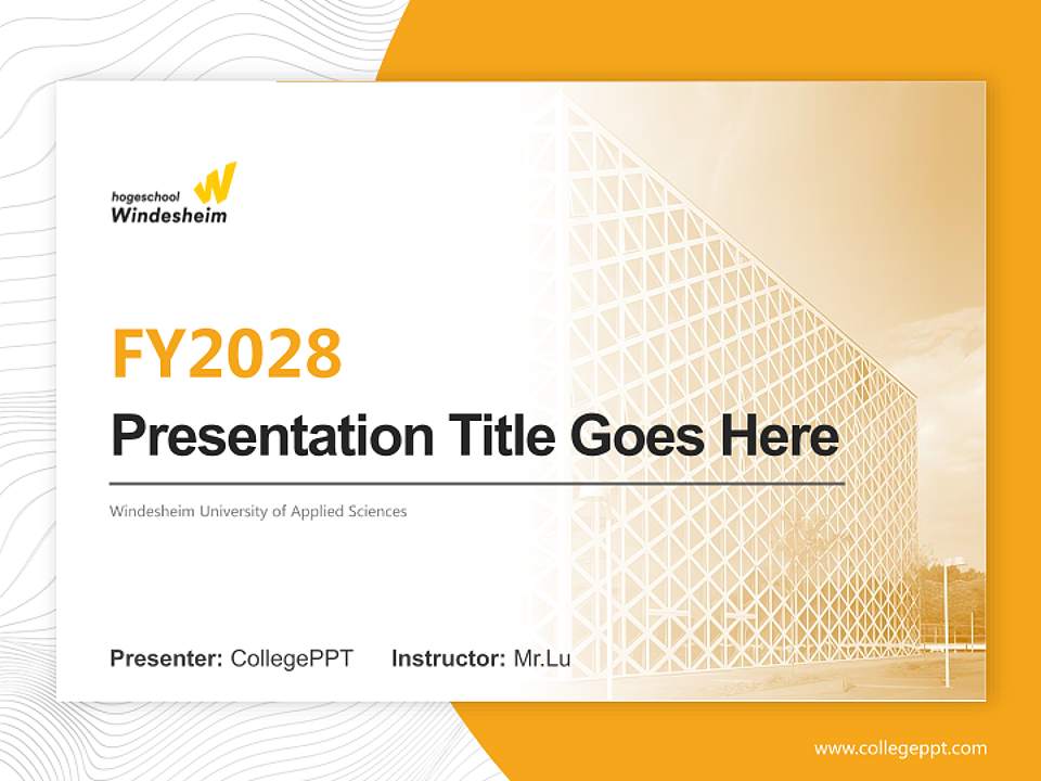 Windesheim University of Applied Sciences Academic Presentation/Research Findings Report PPT Template4:3 ratio PPT effect preview image5