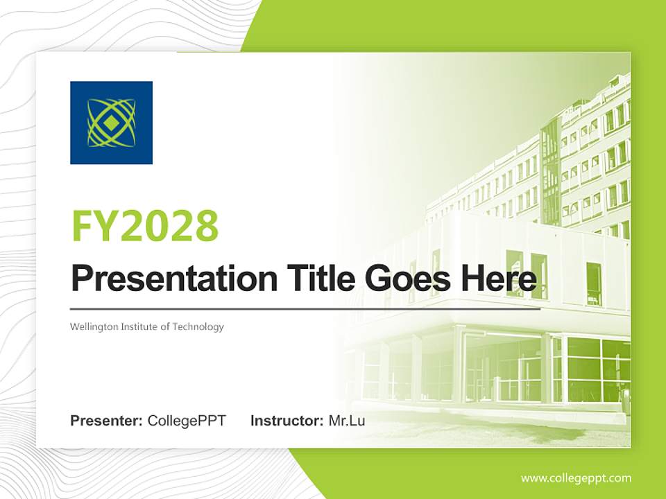 Wellington Institute of Technology Academic Presentation/Research Findings Report PPT Template4:3 ratio PPT effect preview image5
