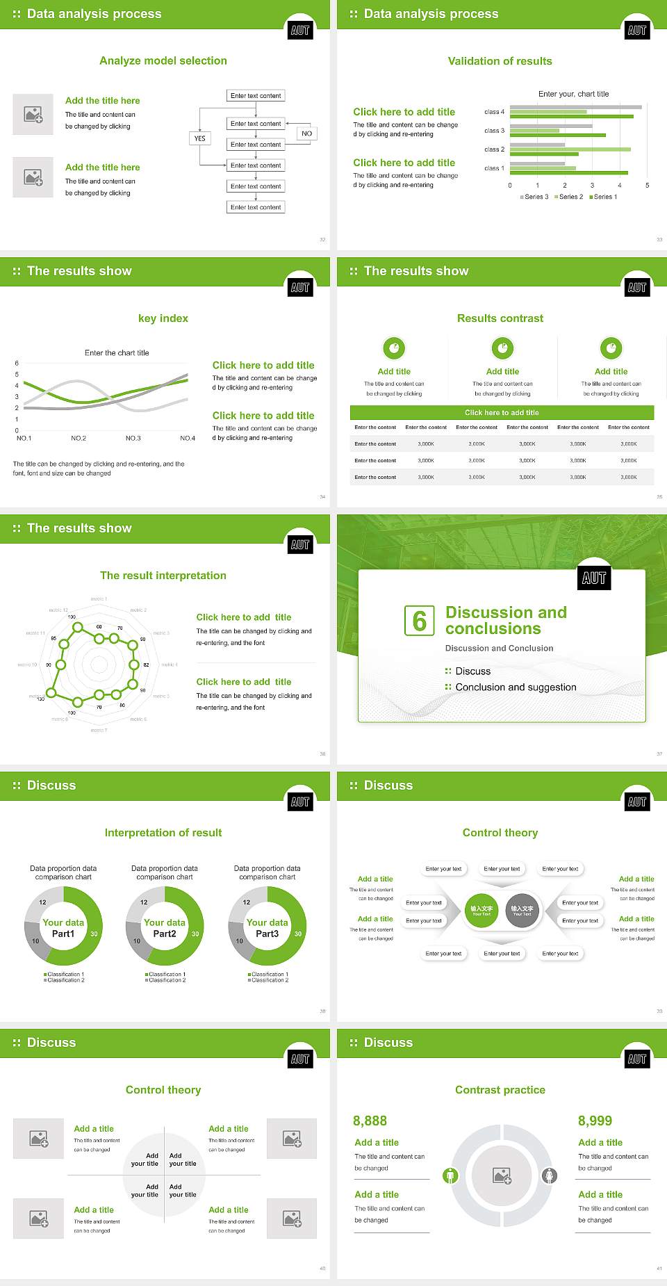 Auckland University of Technology Graduation Thesis Defense PPT Template4:3 ratio PPT effect preview image5