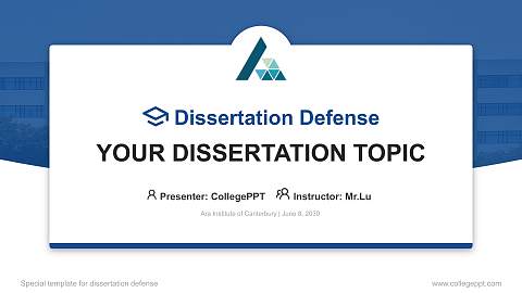 Ara Institute of Canterbury Graduation Thesis Defense PPT Template