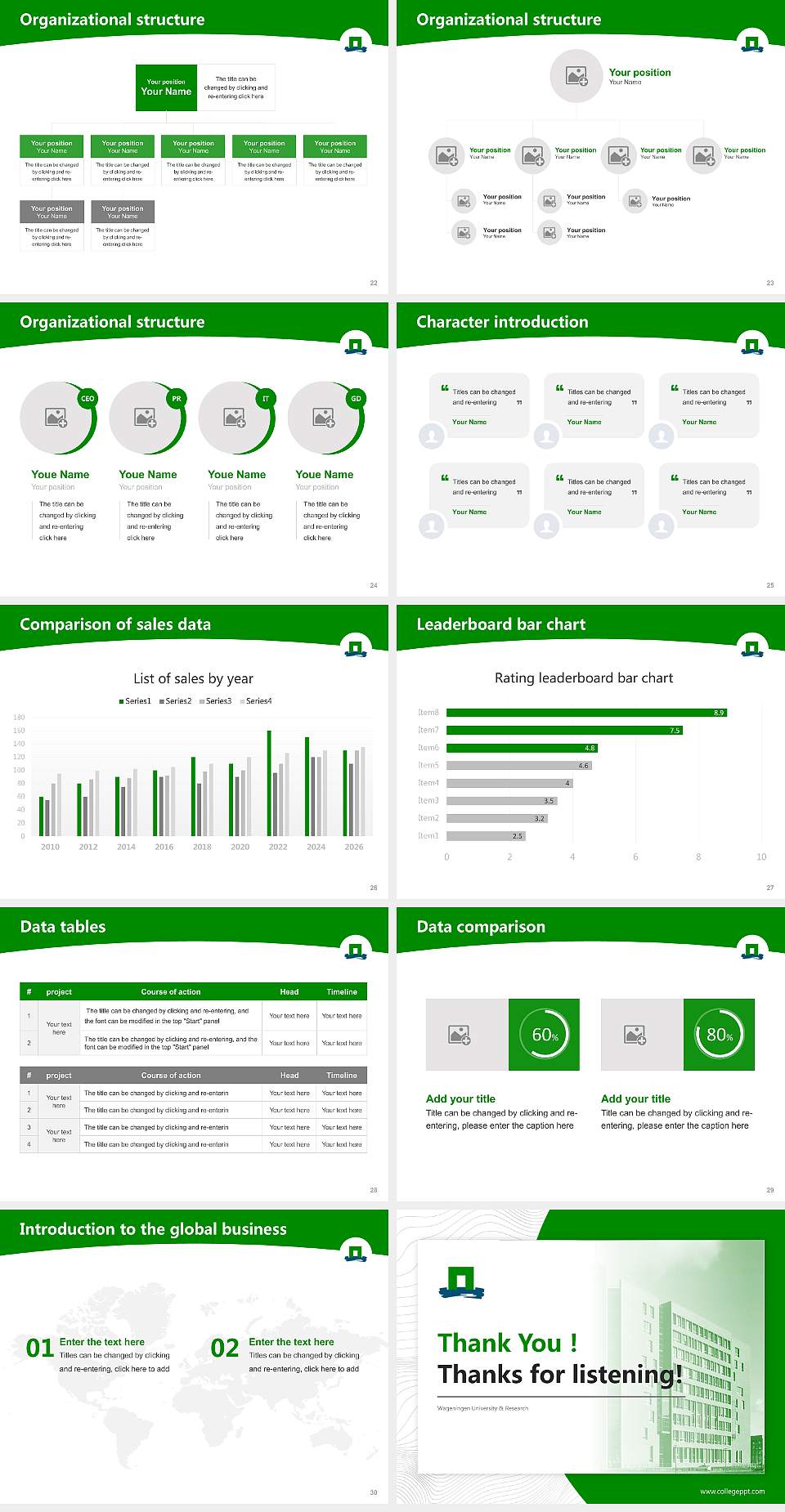 Wageningen University & Research Academic Presentation/Research Findings Report PPT Template4:3 ratio PPT effect preview image4