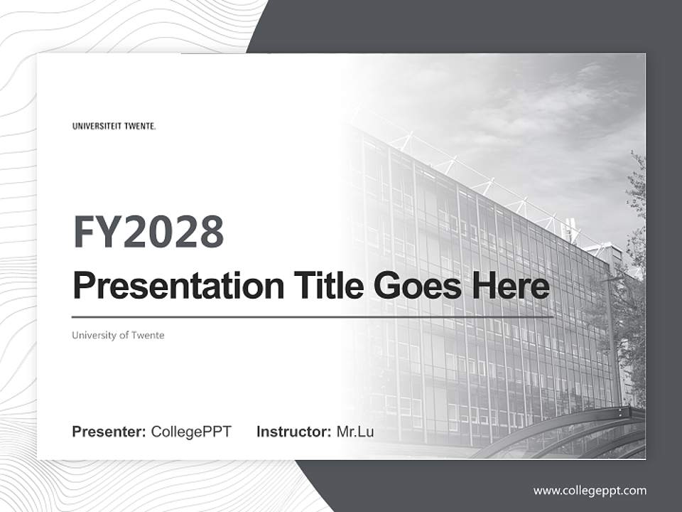 University of Twente Academic Presentation/Research Findings Report PPT Template4:3 ratio PPT effect preview image5