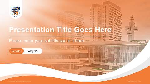 National University of Singapore Lecture Sharing and Networking Event PPT Template